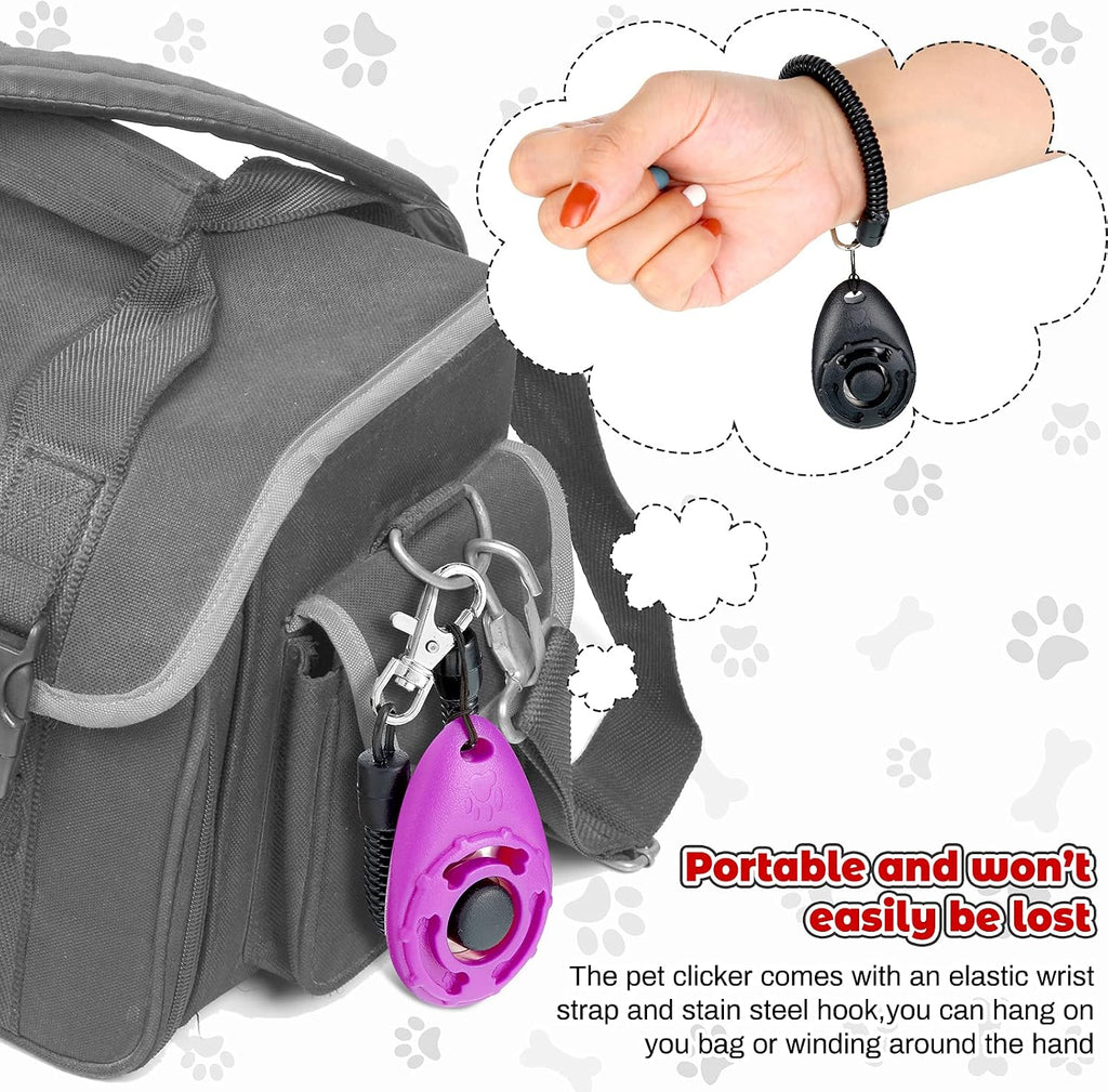 Frienda 18 Pcs Dog Training Clicker with Wrist Strap for Pets, Multicolor