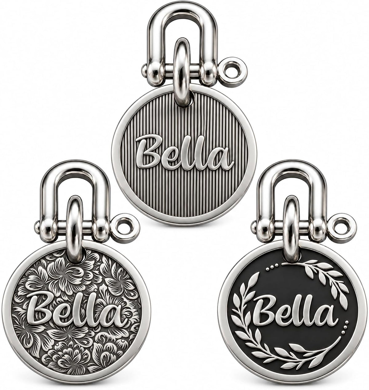 BONBOY Personalized Dog ID Tags, Custom Copper-Nickel Alloy Pet Name Tag