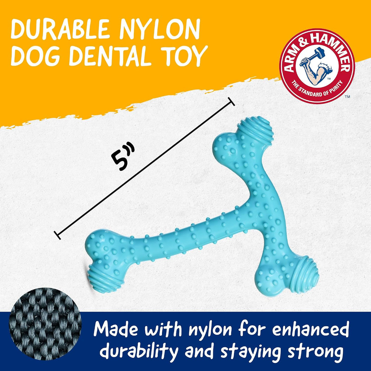 Arm & Hammer Nubbies - Dog Dental Toy, TriBone Chew, Peanut Butter Flavor