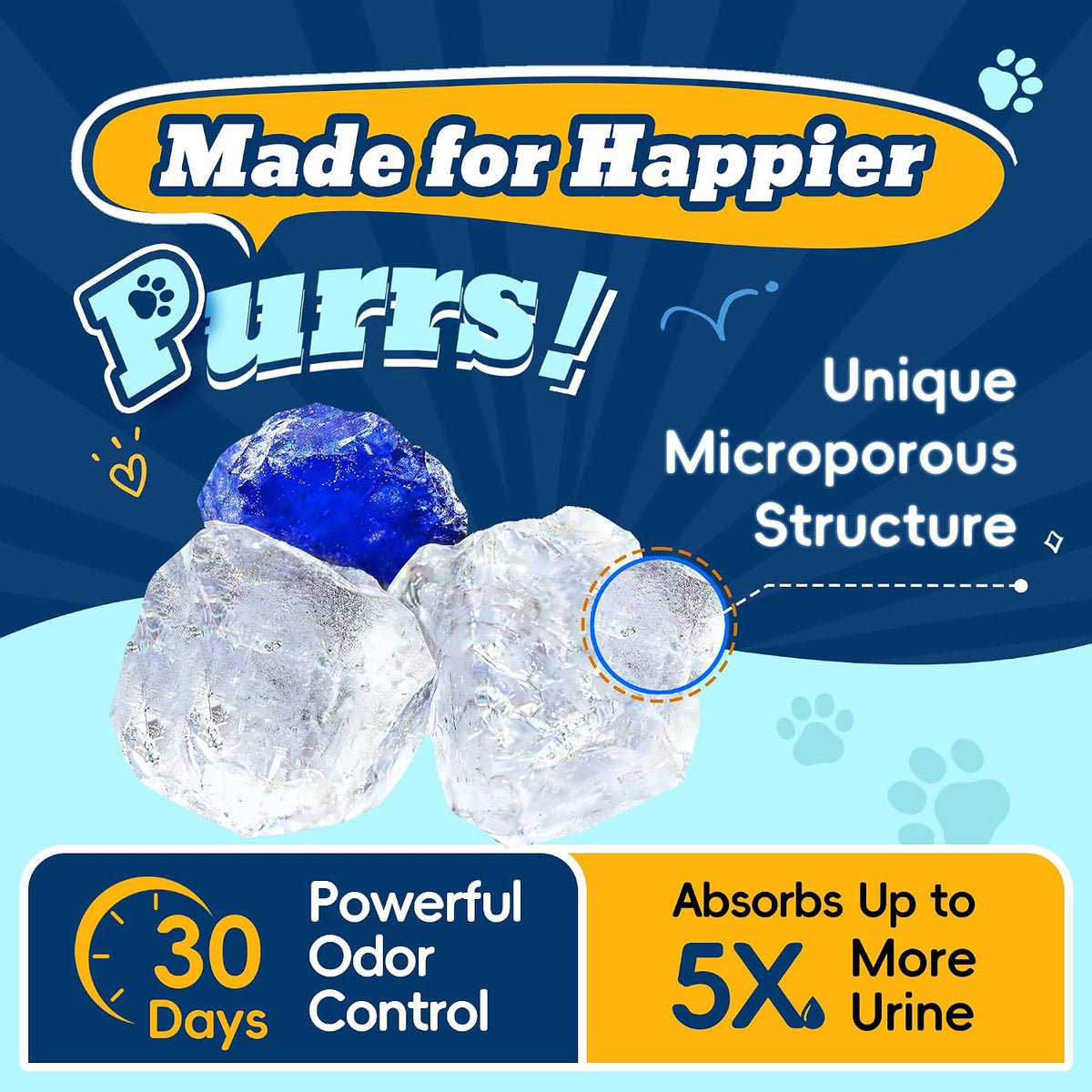 Crystal Cat Litter for Long-Lasting Odor Control, Non-Clumping, 17.2lb