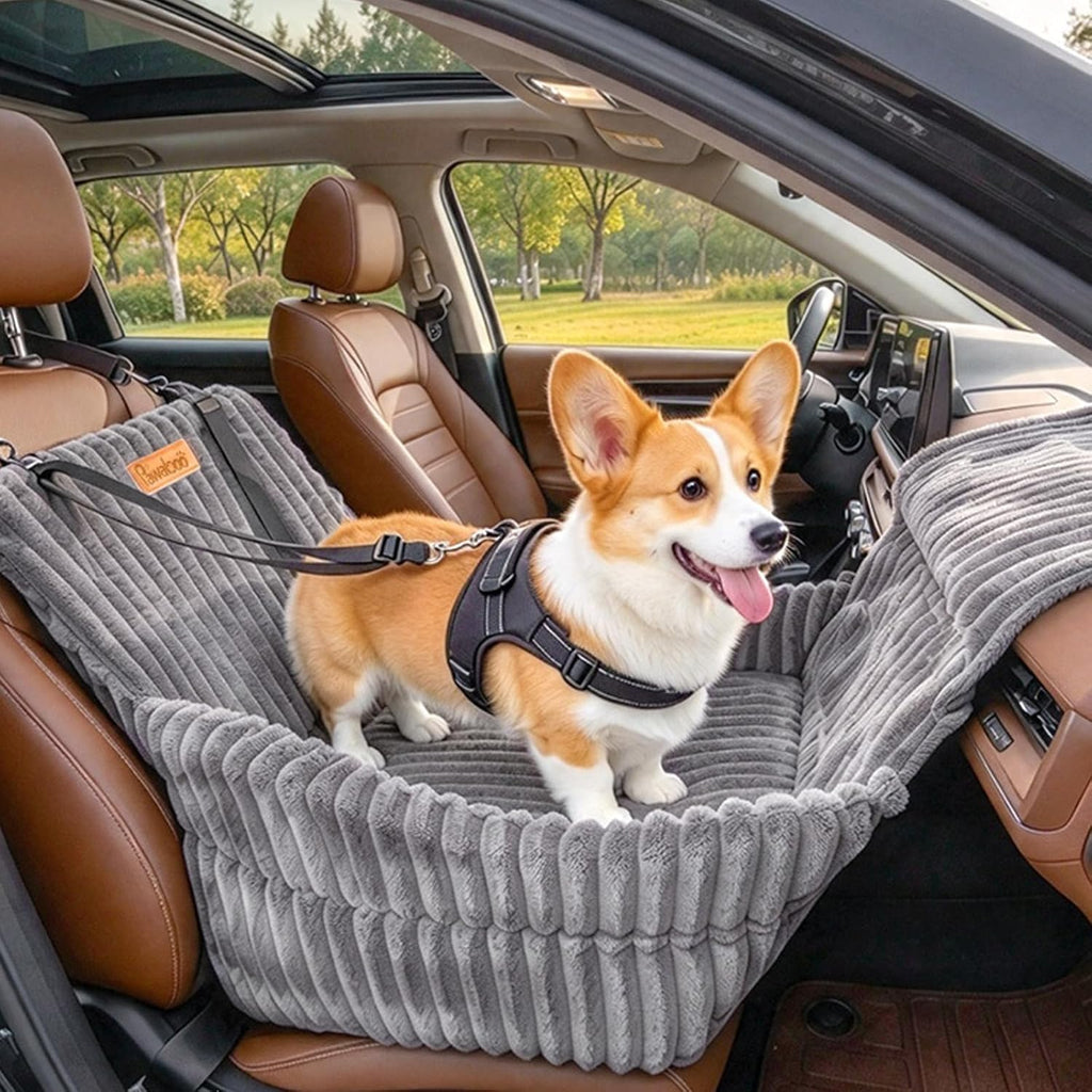 Pawaboo Dog Car Seat for Small Medium Dogs, Grey