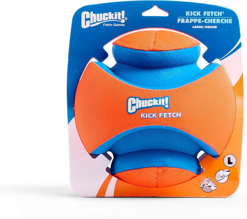 Chuckit! Kick Fetch Ball Dog Toy, Large, 8in, for Large Dogs, Floats