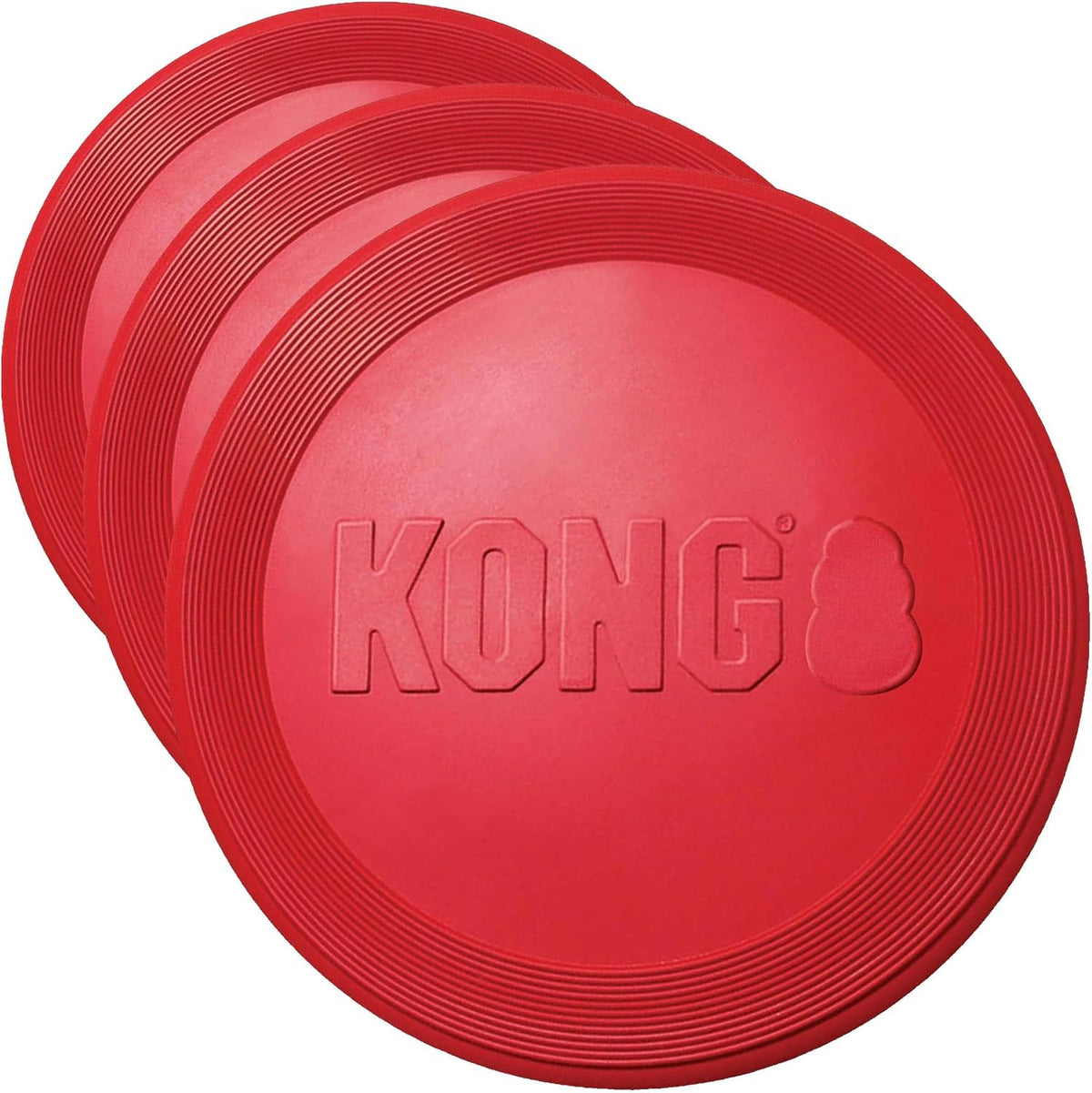 KONG Flyer, Natural Rubber Flying Disc Fetch Toy, for Medium/Large Dogs