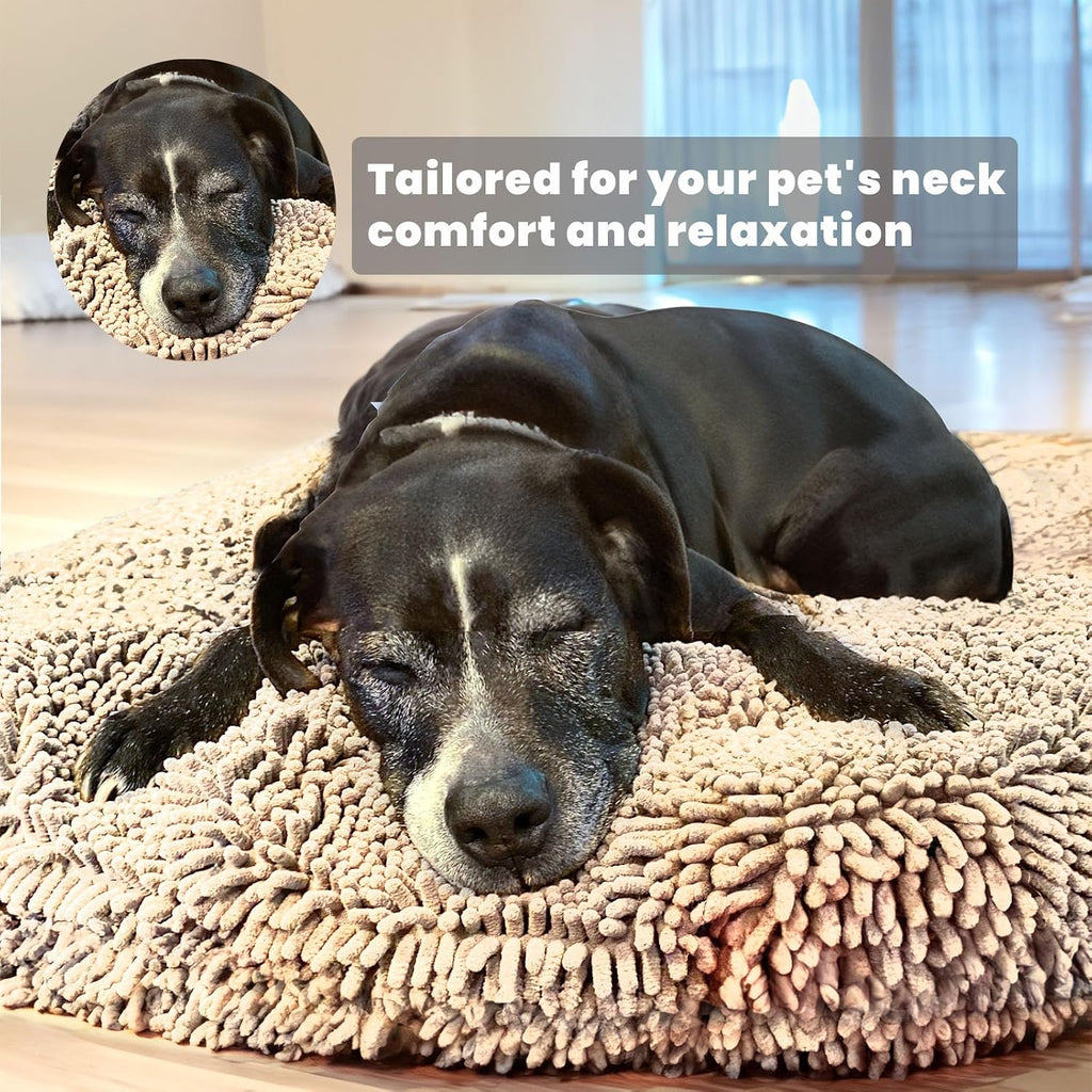 Muddy Mat®Cloud K-9 Bed for Dogs & Cats, Soft & Relaxing Donut Dog Bed, Chenille Material, Removable Cover, Washable & D