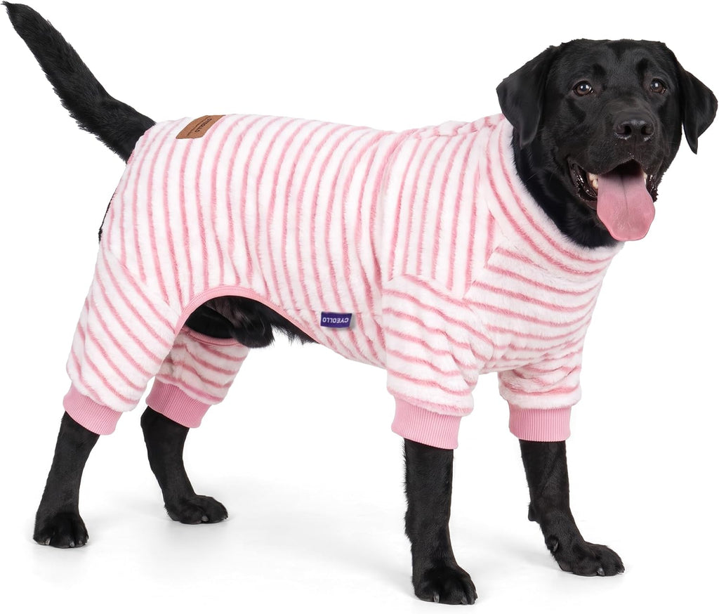 FLeece Dog Pajamas Warm Dog Coats for Small Dogs Onesie, Navy, S