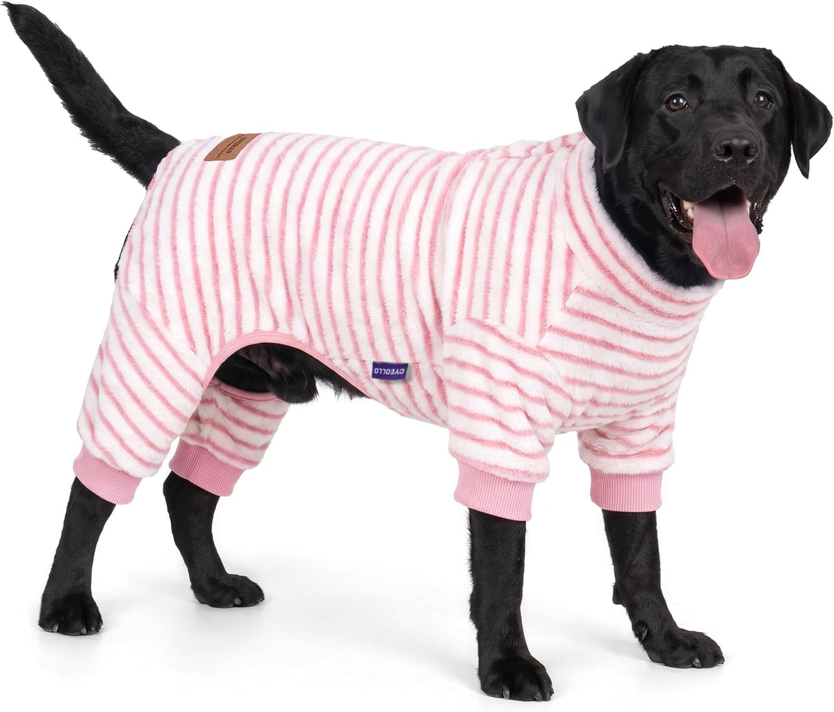 FLeece Dog Pajamas Warm Dog Coats for Small Dogs Onesie, Navy, S
