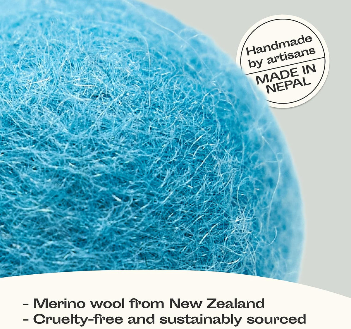 MEOWFIA Wool Ball Toys - 6-Pack of Safe for Cats and Small Dogs Balls - 1.5 Inch Felted Wool Cat Toy and Dog Toy - Perfe