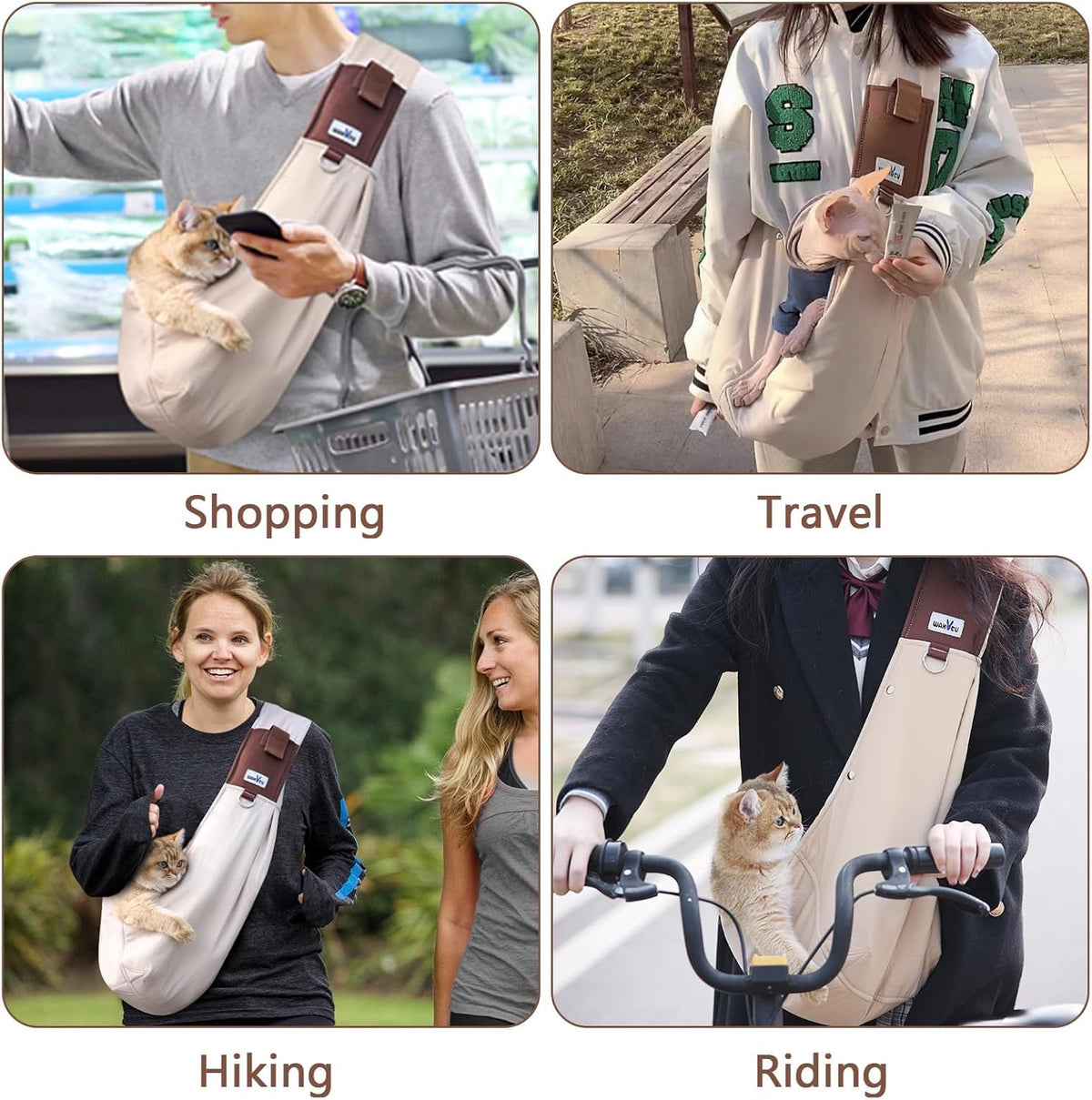 Wakytu Dog Sling Carrier for Small Dogs,Front Dog Carrier
