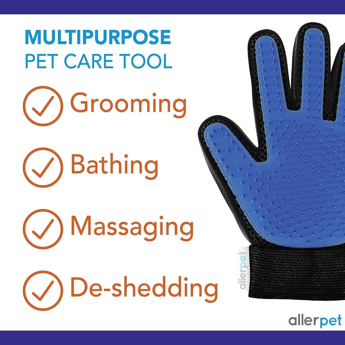 Allerpet Cat Dander Remover w/Free Pair of Grooming Gloves & Mitt (12oz)