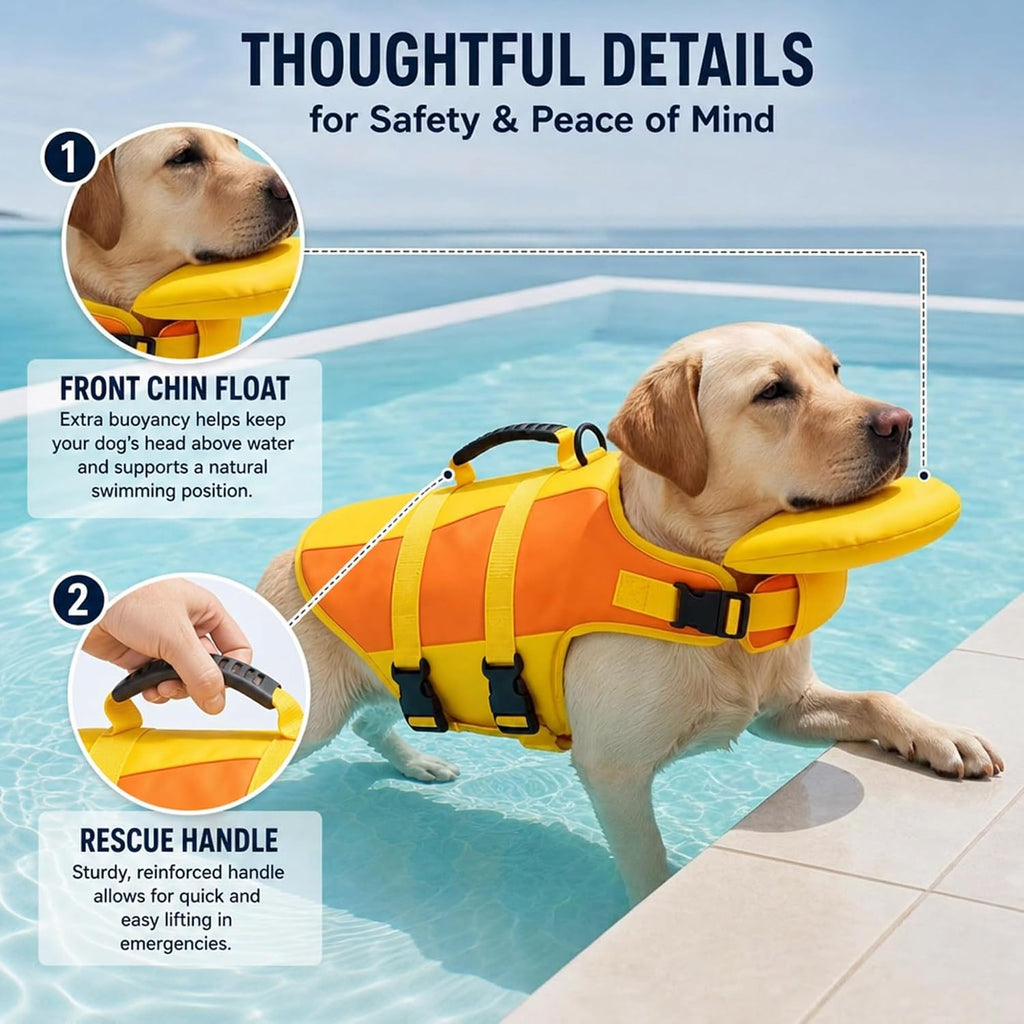 Cute Shark Dog Life Jacket for Small Medium Large Dogs