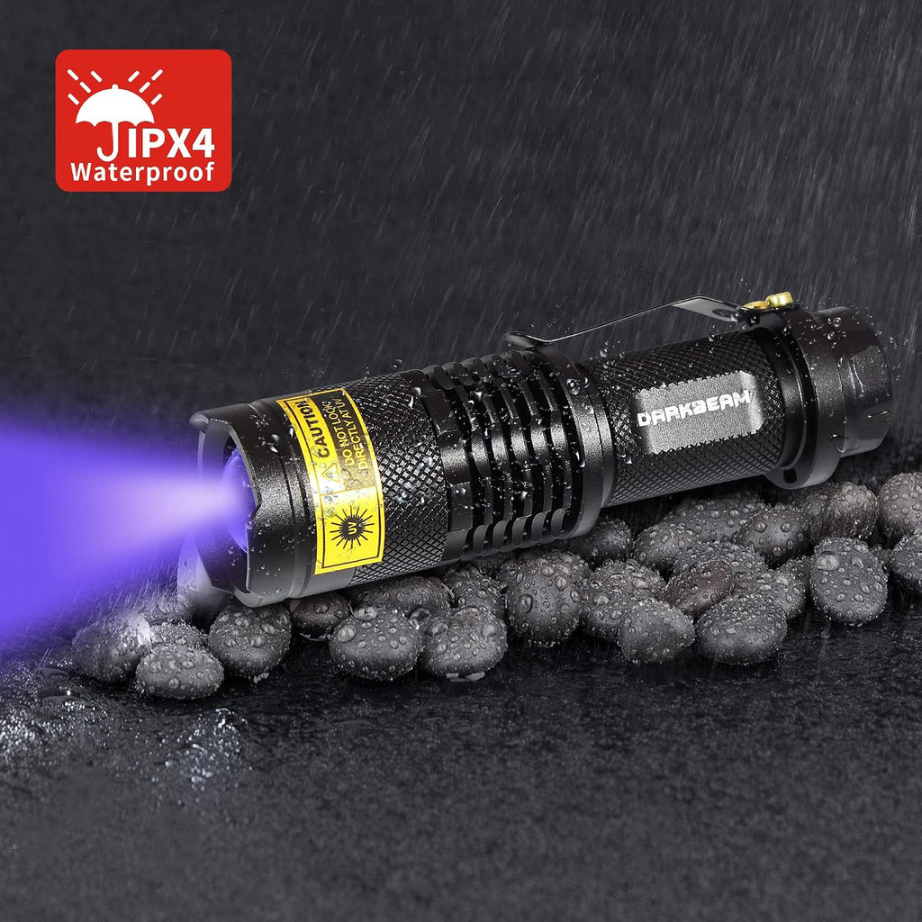 DARKBEAM UV 395nm Flashlight Blacklight Wood's lamp Black Light Mini, 400nm