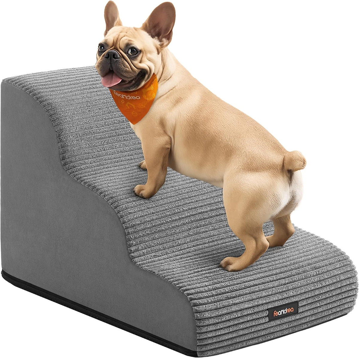 Feandrea 2-Step Dog Stairs, Waterproof, Anti-Slip, Gentle Slope