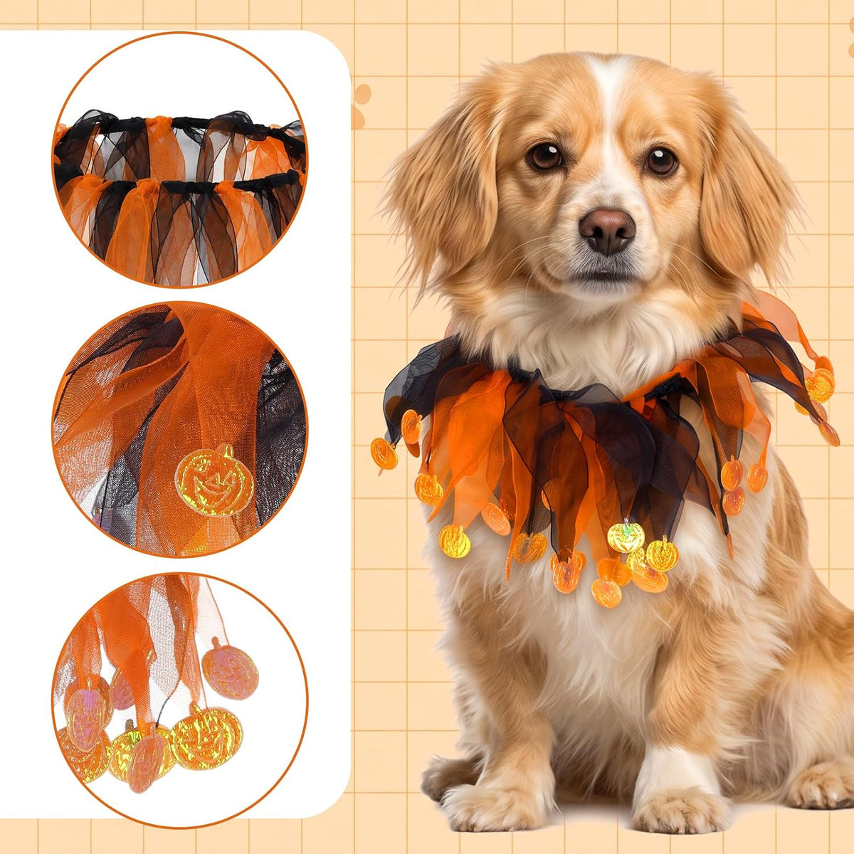 choyaxo Halloween Dog Tutu Collar