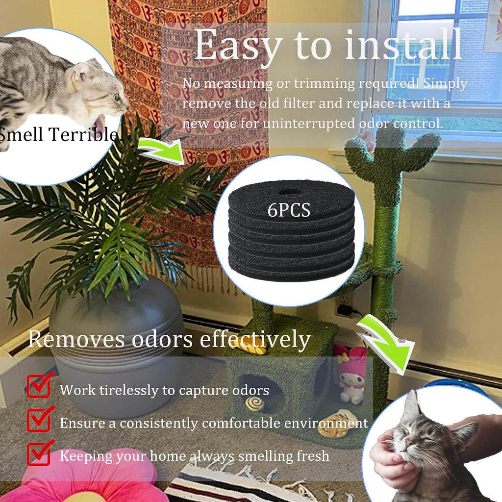 Activated Carbon Charcoal Filters for Hidden Cat Litter Box