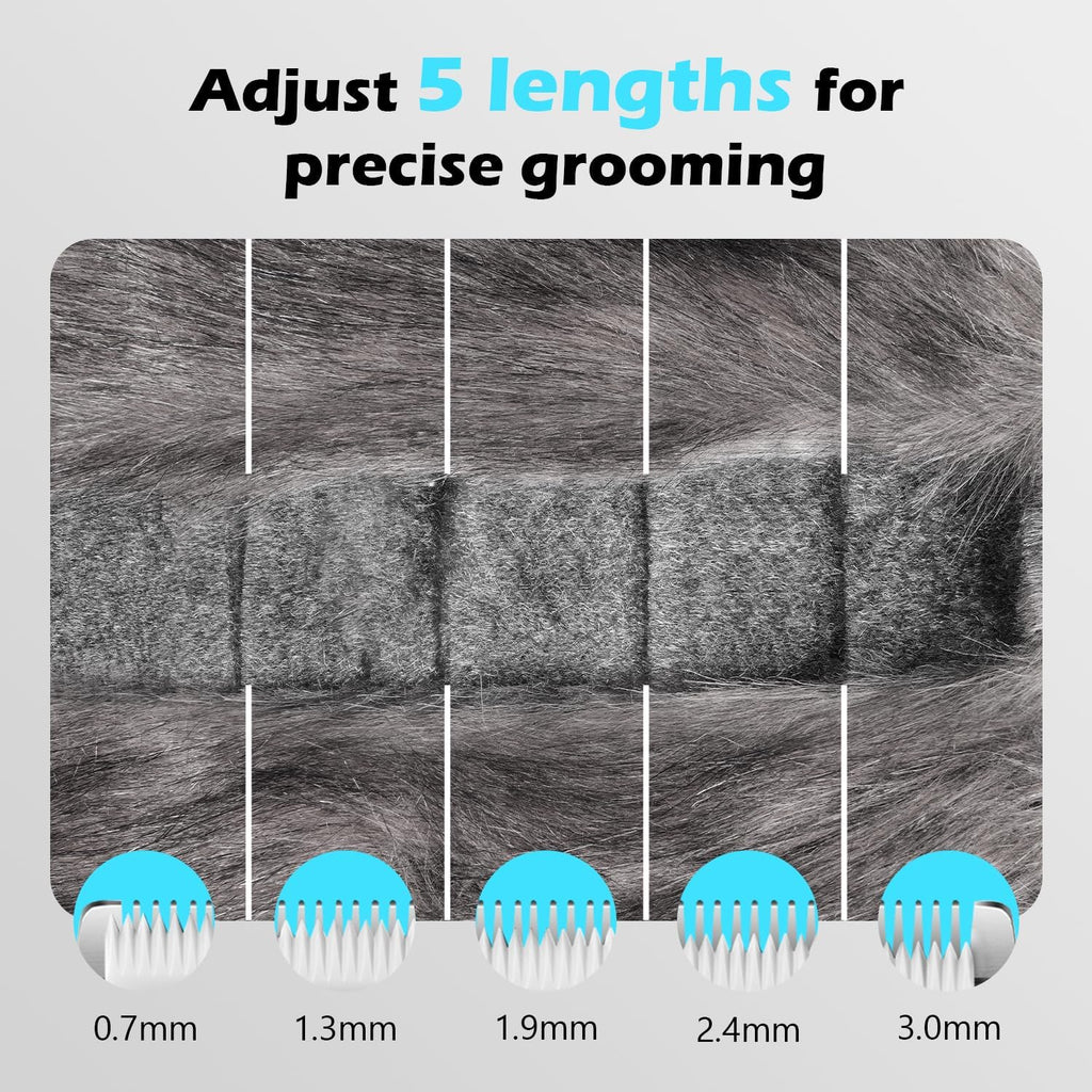Cat Clippers for Grooming with 5-in-1 Blade Cat Grooming Kit
