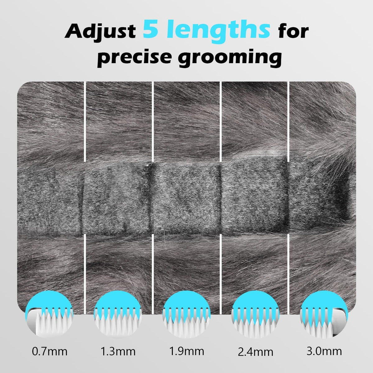 Cat Clippers for Grooming with 5-in-1 Blade Cat Grooming Kit