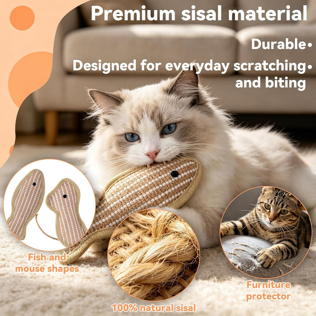 NQEUEPN 4pcs Cat Kicker Toys for Indoor, Cat Catnip Toys