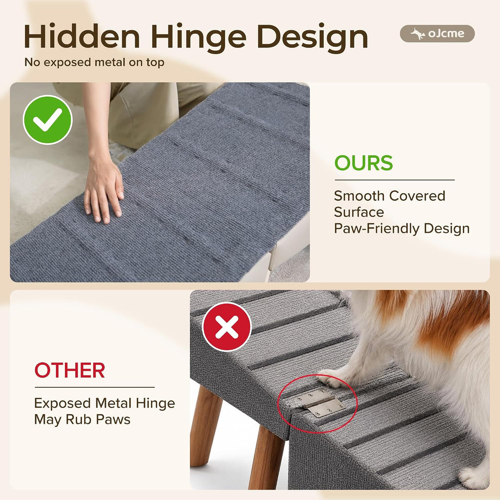 2 in 1 Ottoman Dog Ramp for Couch,Stable Folding Ramp for Small Dogs