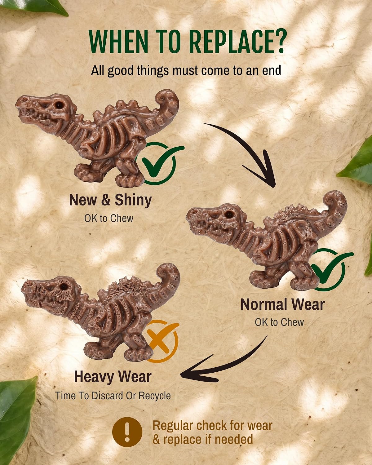 3-Pack Dog Toys for Aggressive Chewers 25-90 lbs,Bacon Flavored