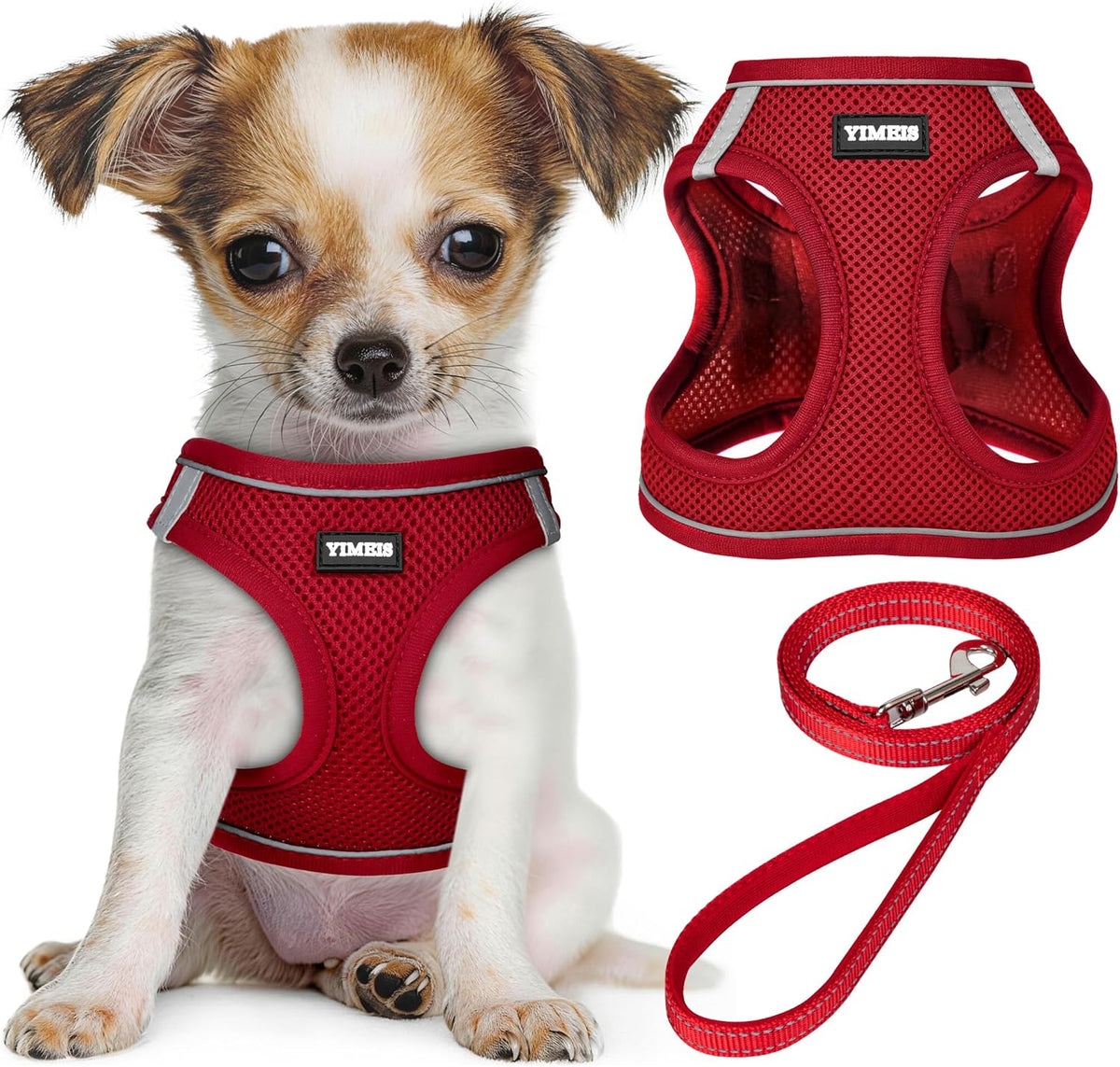 No Pull Dog Puppy Harness and Leash Set Reflective Mesh Vest X-Small