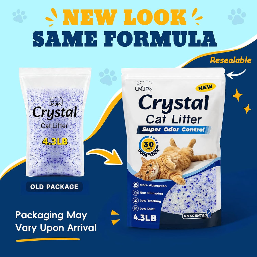 Crystal Cat Litter for Long-Lasting Odor Control, Non-Clumping, 17.2lb