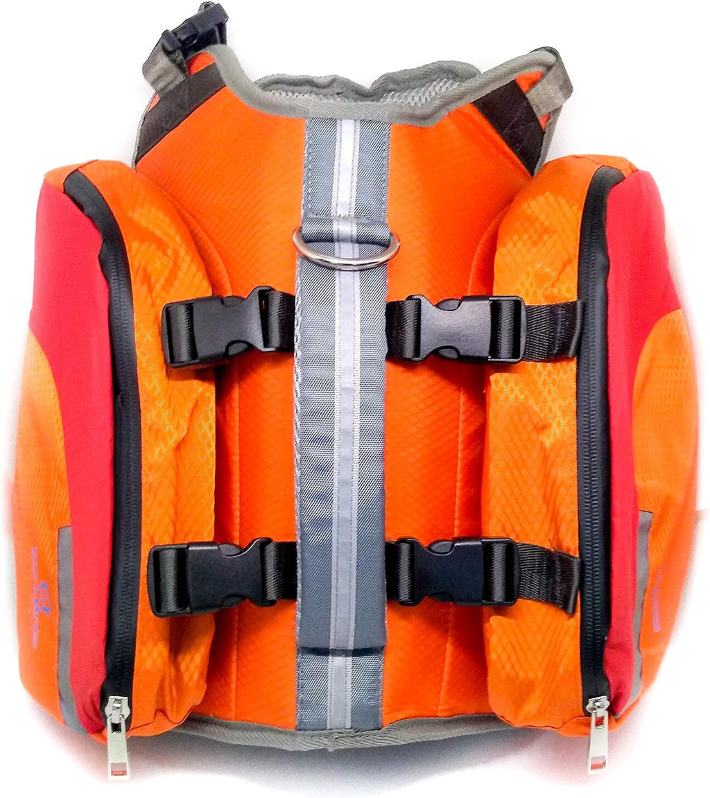 Bark Brite Multi-purpose Dog Backpack Life Jacket (Size Large)
