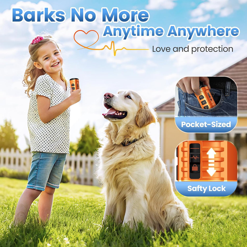 3X Anti Barking Device for Dogs, Dog Bark Deterrent Device 5 Modes Stop Neighbors Dog Barks No More Safe for All Dogs 50
