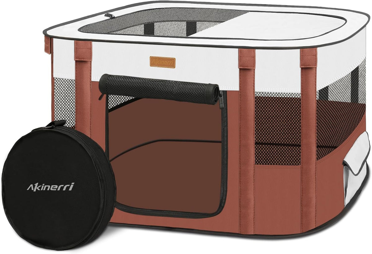 Dog Playpen - Foldable Cat Play Pens for Pubby,Kitten, Rabbit,Portable Pet Tent with Carring Bag for Indoor/Outdoor Trav