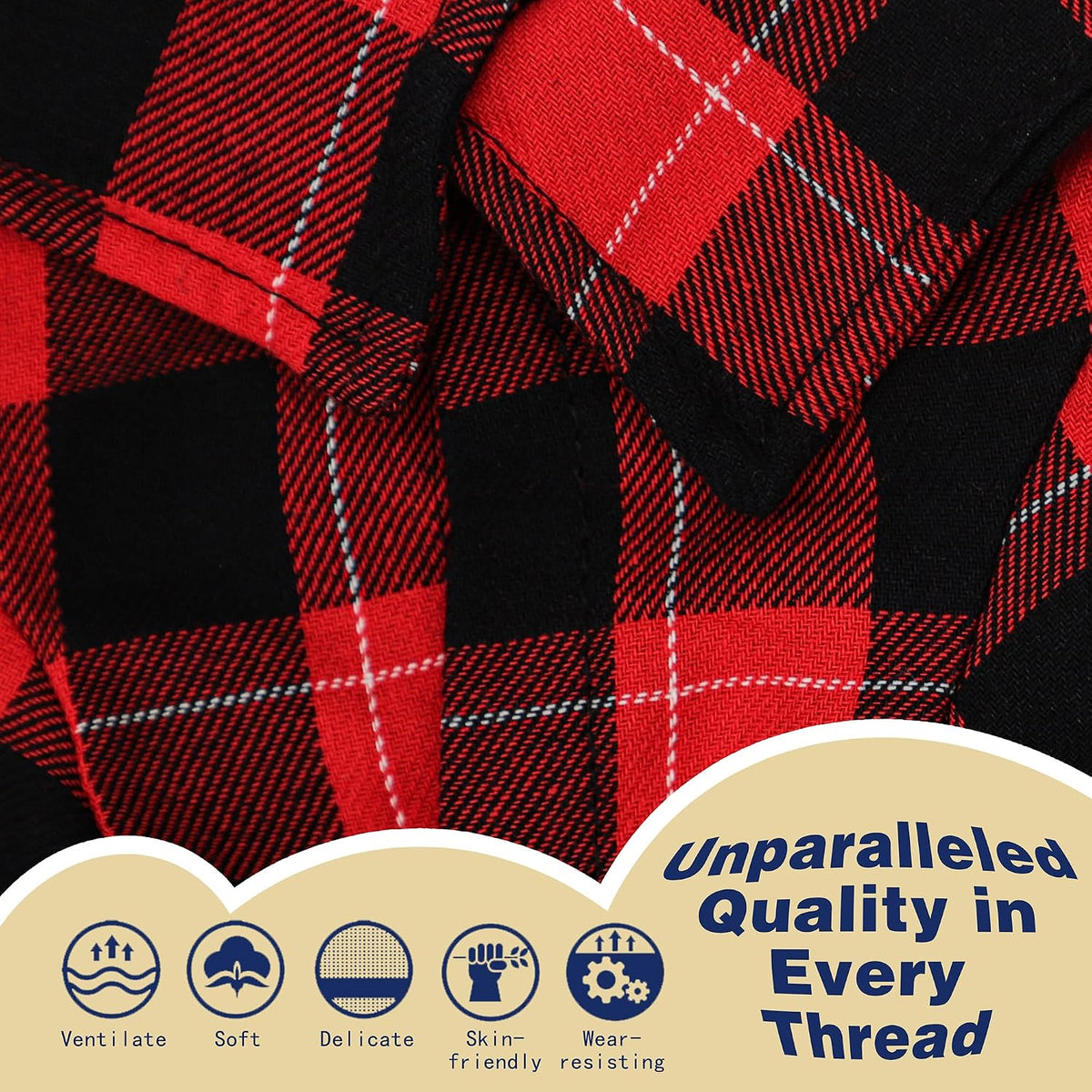 Plaid Dog Shirt: Classic Checkered Style in Pure Cotton for Large, Medium, and Small Breeds, Comfort, Breathability, and