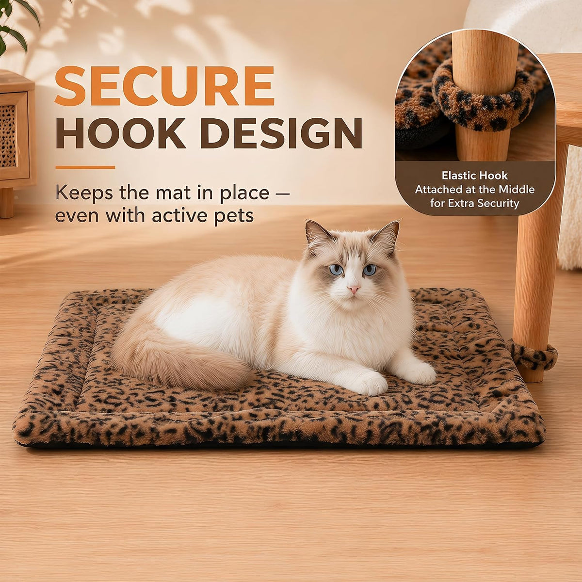 Self Warming Cat Pad for Cats and Small Dogs, Non Electric Thermal Pet Mat, Washable Soft Sleeping Mat with Non Slip Bac