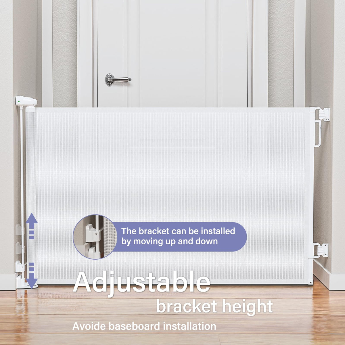 PRObebi Retractable Baby Gates for Stairs & Doorways, Indoor & Outdoor Use