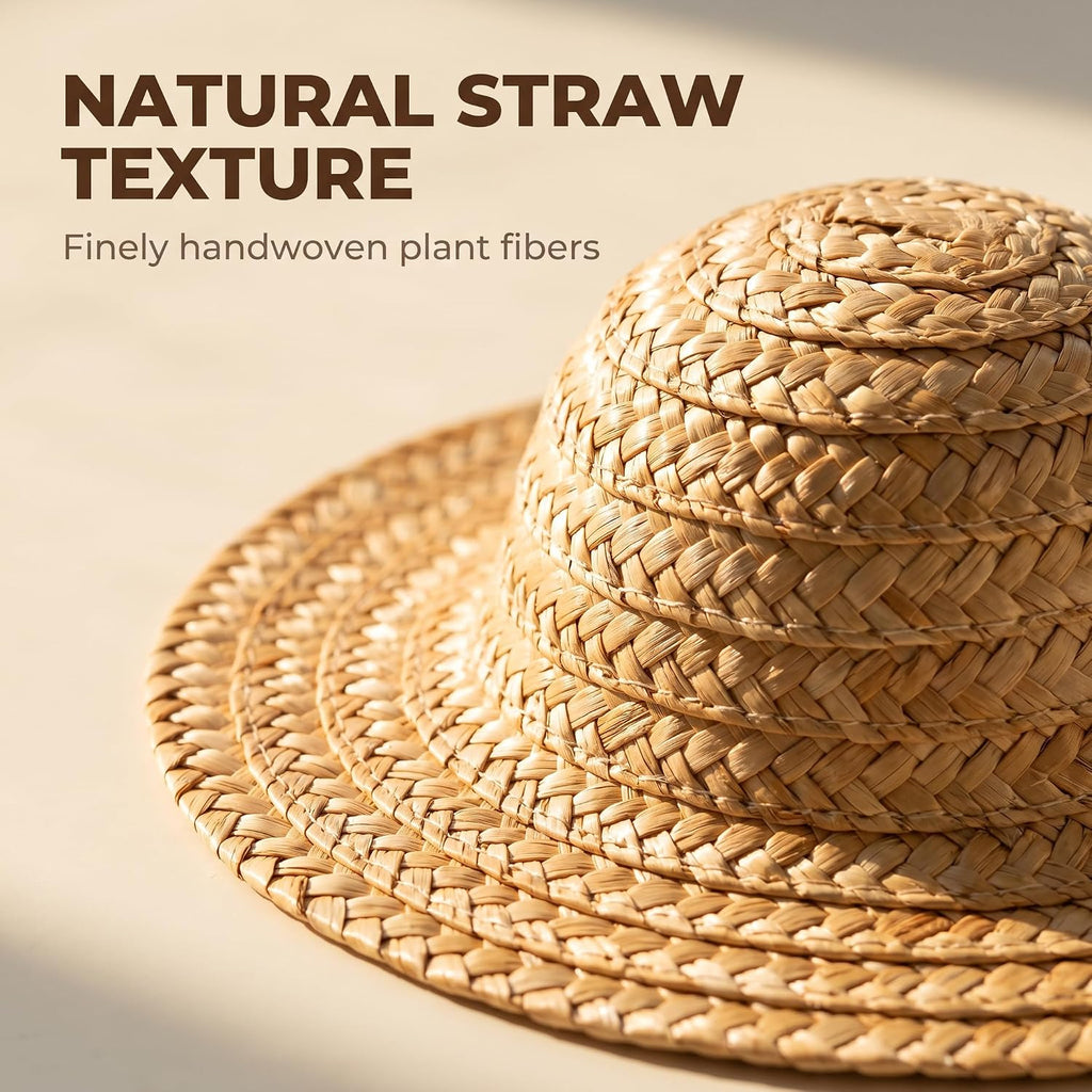 1Pc Novelty Summer Adjustable Pet Dog Outdoor Straw Hat Puppy Small Kitty Cat Sunhats Dog Hat