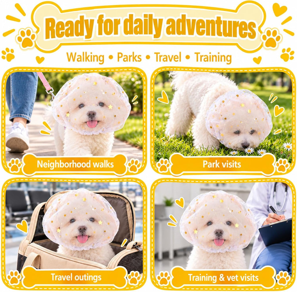 5 Pcs Dog Face Net, Anti Scavenging Pet Face Guard Dog Faces Cover