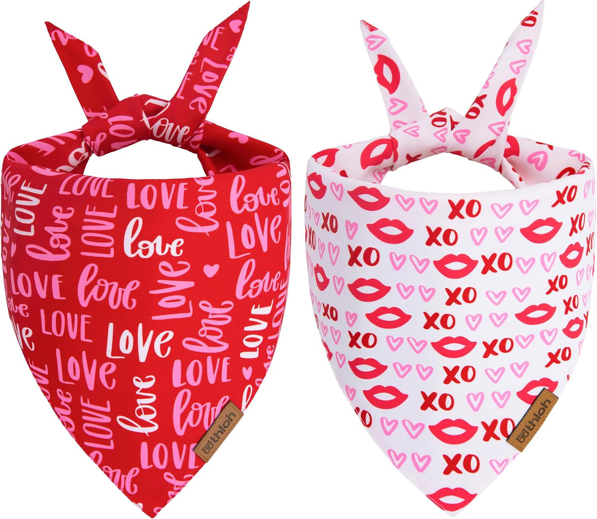 Halloween Dog Bandanas - 2 Pack Reversible Pumpkin and Bat Pet Scarf for Boys and Girls | Fall Dog Bibs | Premium Durabl