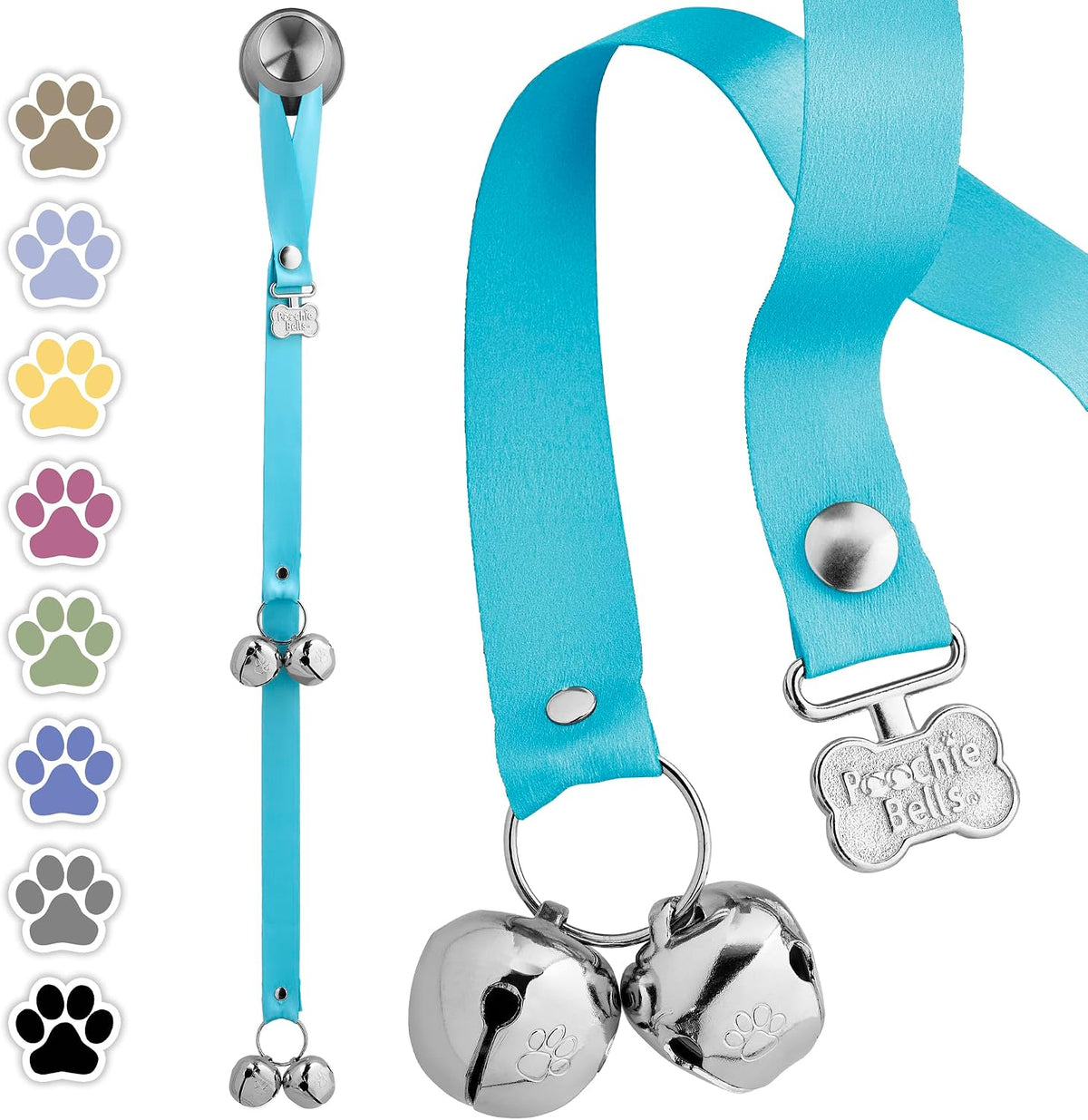 Dog Door Bells for Potty Training, Quick & Easy Puppy Potty Training Method Included, Handcrafted in USA with Loud, Paw-