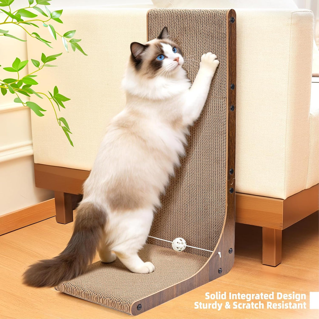 26.8 Inch Cardboard Cat Scratching Post for Indoor Cats 2-Pack