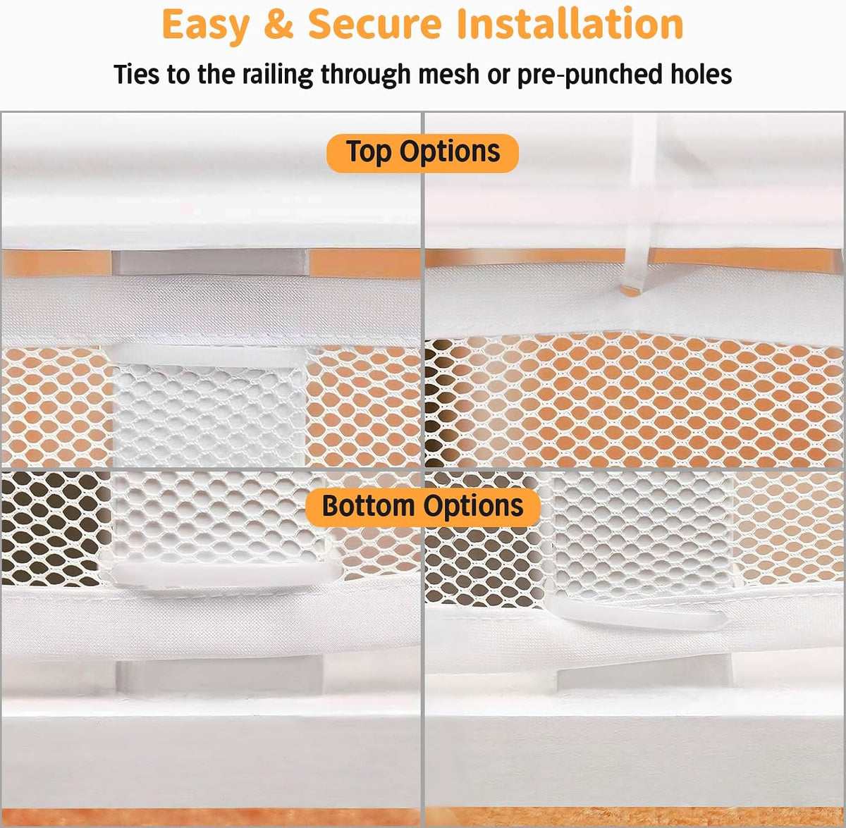 Banister Guard 10ft x 3ft, Baby Netting for Railing