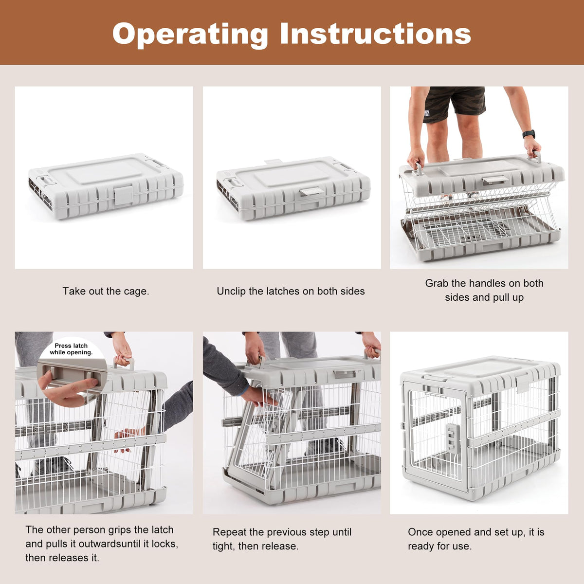 ZOMISIA 28" L Collapsible Dog Crate for Dogs, Heavy Duty Dog Kennel Indoor