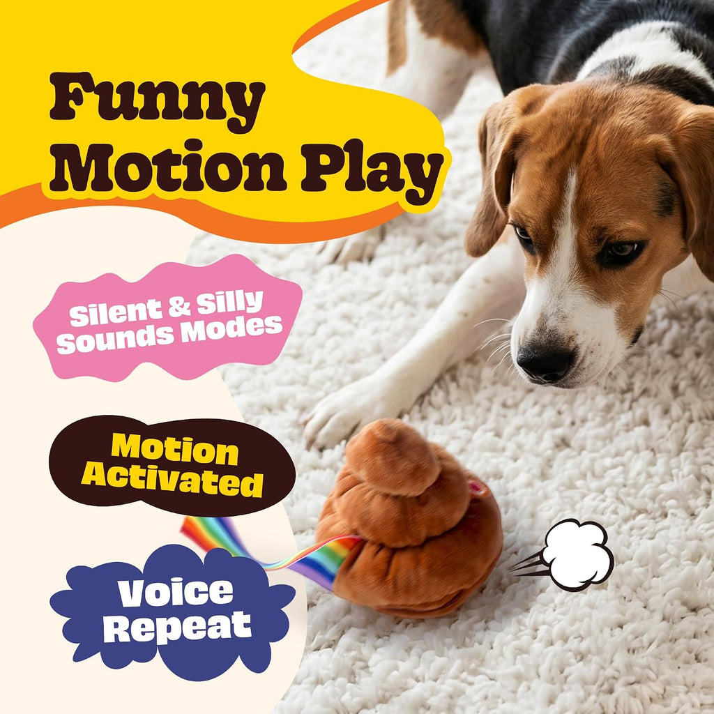 Nocciola Interactive Dog Toy, Silly Sounds Poop Bouncing Ball, Voice Repeat