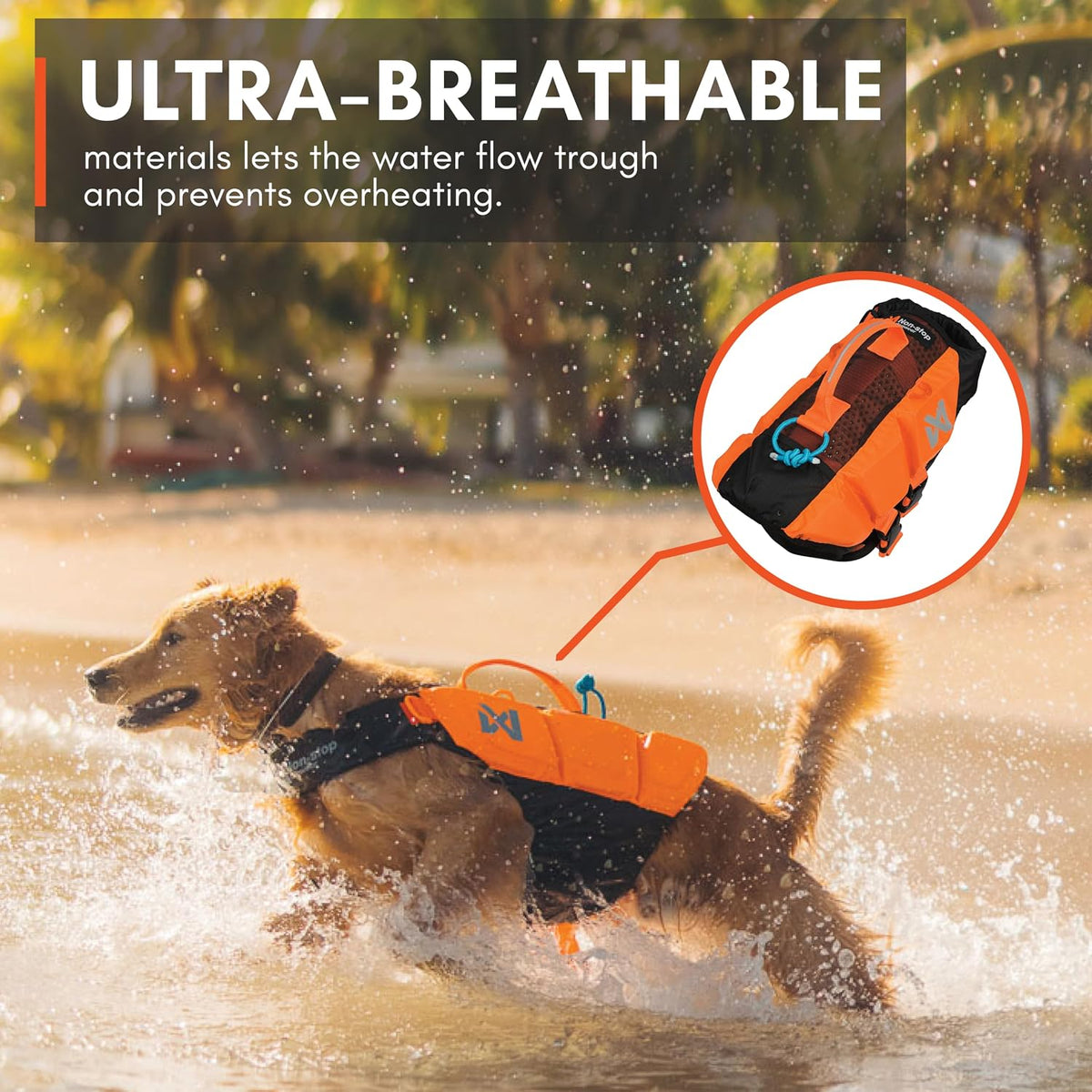 Non-stop dogwear Protector Life Jacket, Innovative Dog Life Jacket, Breathable Dog Swimming Vest with Ergonomic Design f