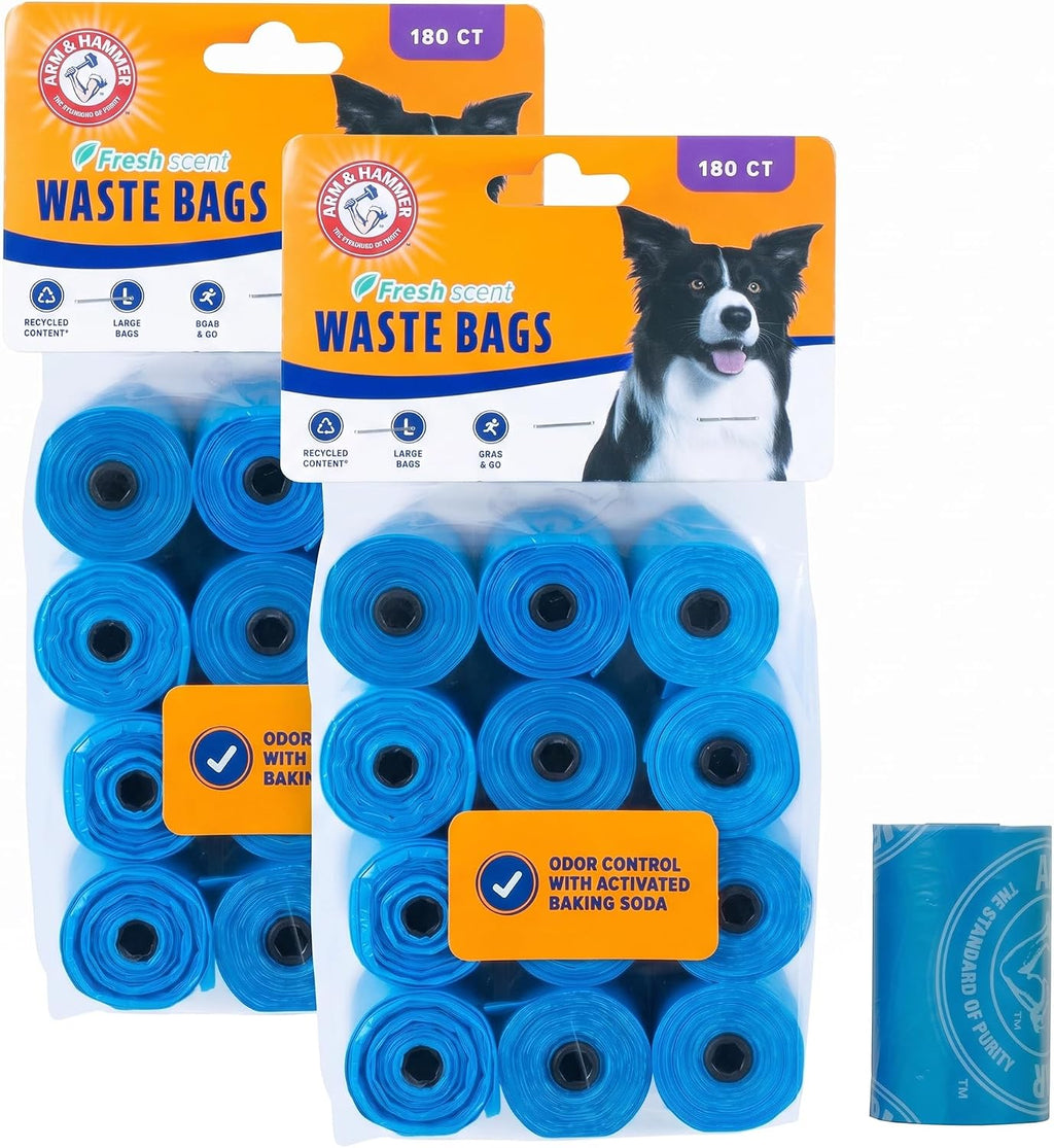 Arm and Hammer Easy Tear Dog and Cat Waste Bags, 180 Count