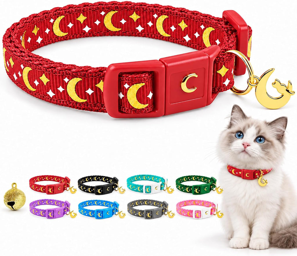 Breakaway Cat Collar with Bell for Kittens & Cats