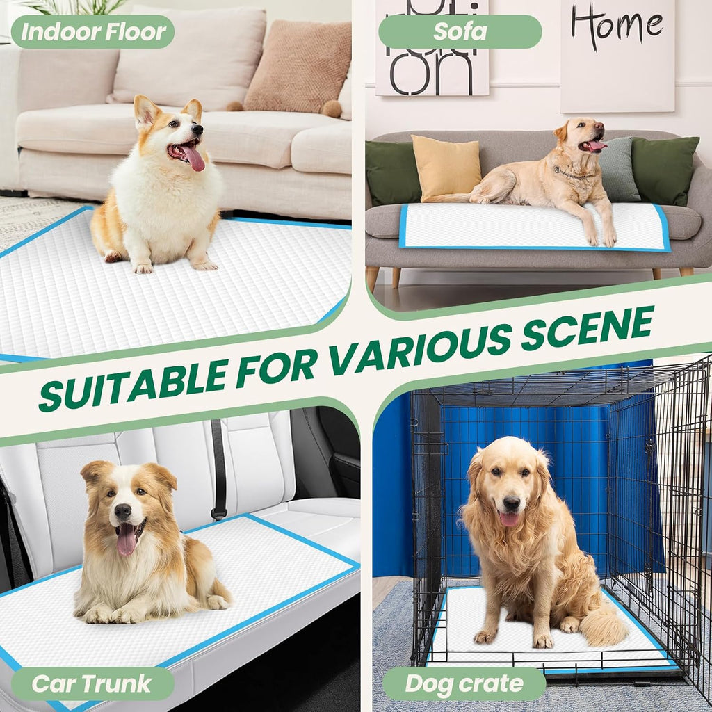 100 Count Large Dog & Cat Puppy Pee Pads - 28"x30" Absorbent Potty Training Pads | Leakproof Quick-Dry Disposable Pet Pa