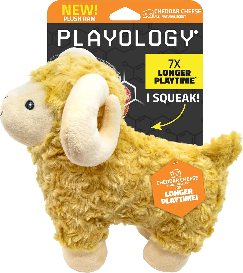 Playology Plush Cow Chew Toy for Large Dogs - Jumbo, Beef Scent