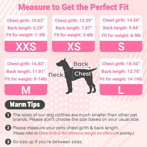 2 Pack XXS Dog Sweater, Tiny Dog Sweaters for Small Dogs Girl (1-3lb), Warm Soft Puppy Clothes for New Puppies, Cute Ext