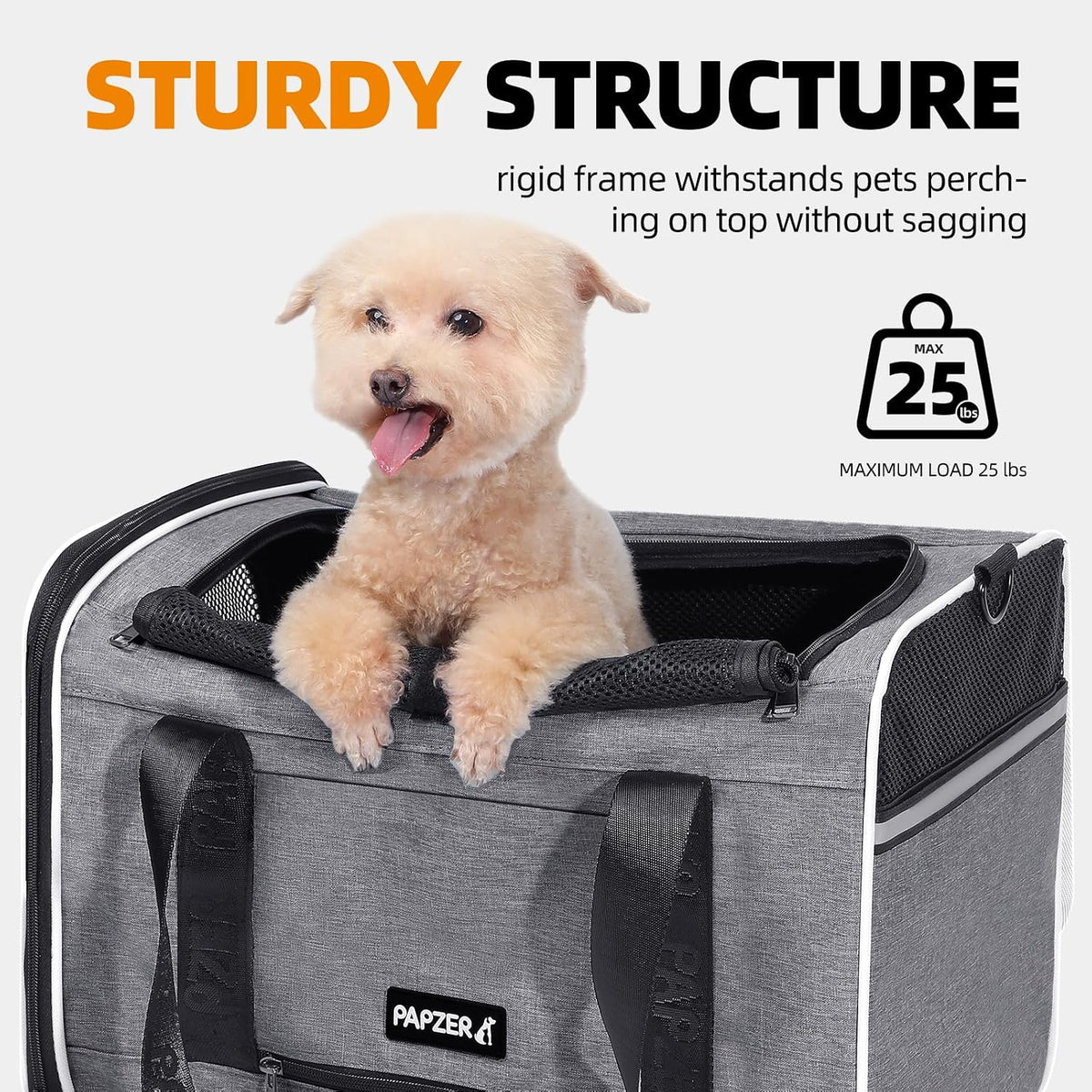 Cat Carrier for Travel, Soft-Sided, Top Loading, Privacy Curtain, to 20 lbs