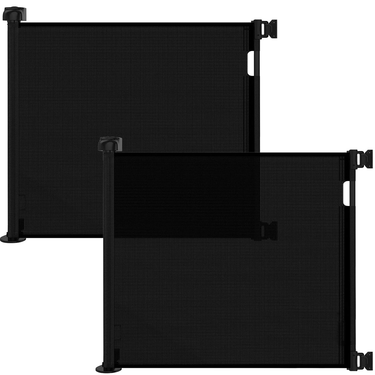 Retractable Dog Gate and Baby Gate for Stairs, 33"H x 55"W, Drill Mount