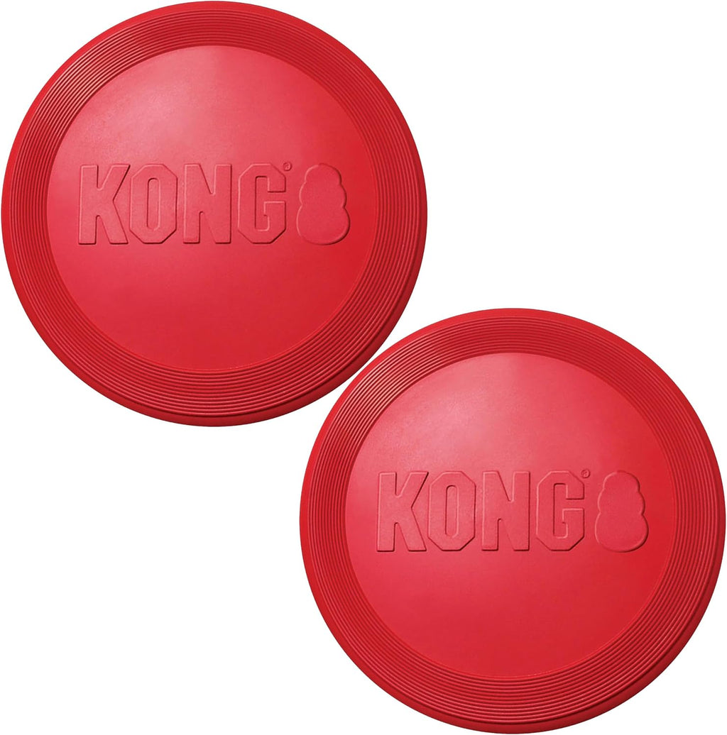KONG Flyer, Natural Rubber Flying Disc Fetch Toy, for Medium/Large Dogs
