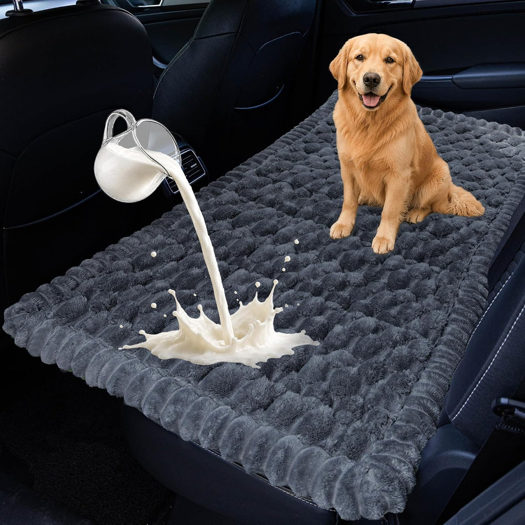Dog Car Seat Waterproof Bed Cover Back Seat Dark Brown 23.6”x51”