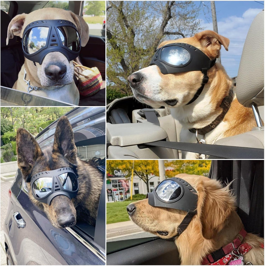 Dog Goggles for Large Dogs Eye Protection, Wide Snout & Soft Frame, UV Protection Dog Sunglasses Medium to Large Breed, 